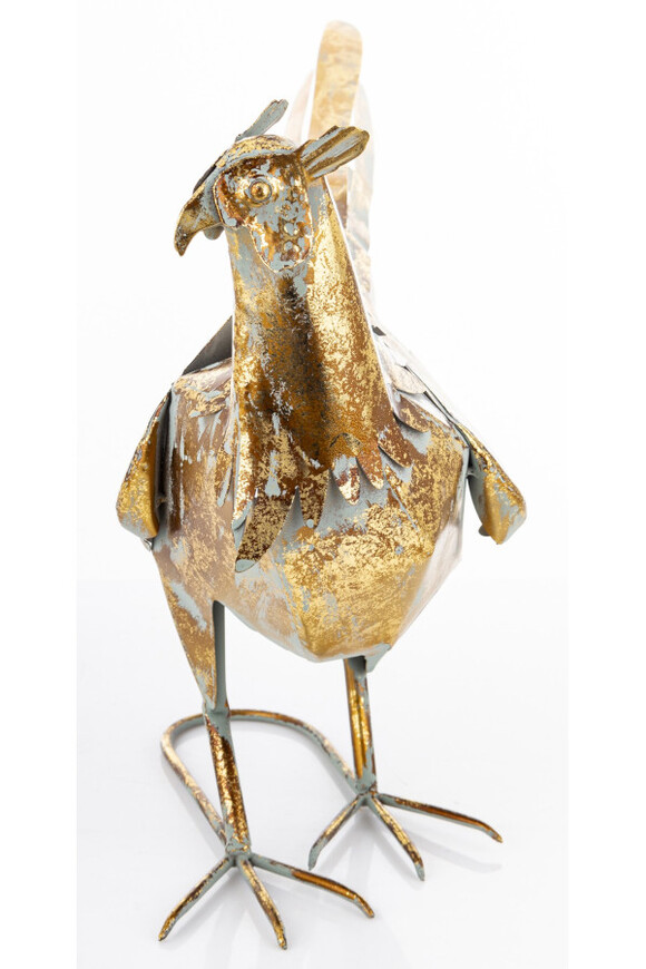 Bażant, figurka ptak w kolorze złotym, wym.33x18x75cm