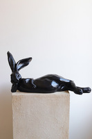 Wielkanocna Siesta, zajączek wielkanocny figurka, czarny