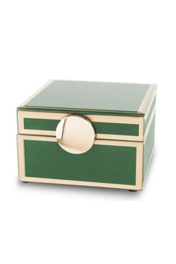 Bodo Green C, szklane puzderko szkatułka, wym.8.5x21x14cm