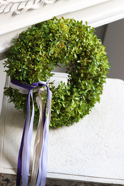 zielony wianek z bukszpanu, Edwina