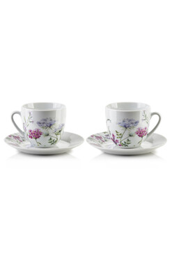 Hydrangea, zestaw prezentowy 6 filiżanek ze spodkiem, poj.250ml