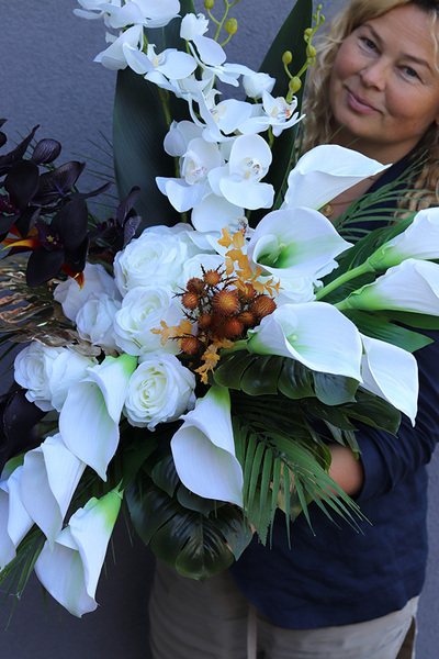 Terence, bukiet nagrobny premium, dł.75cm