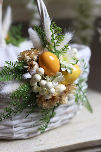 dekorowany koszyczek wielkanocny, Wella, wys.27cm