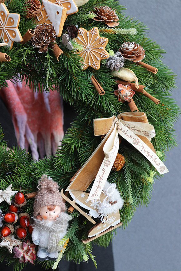 Pieczemy Pieniki, duży bożonarodzeniowy wianek, śr.45cm