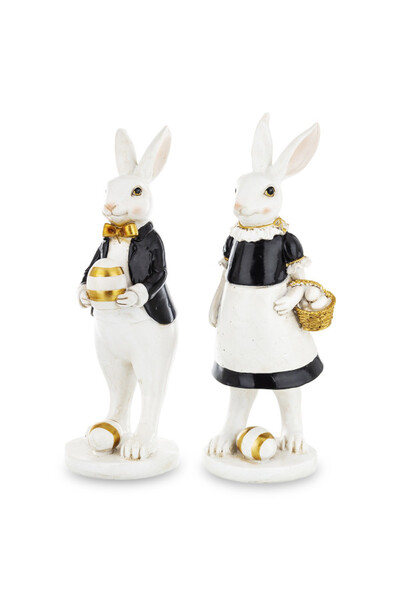 Bunny Cottage Gold figurka wielkanocna zajączek