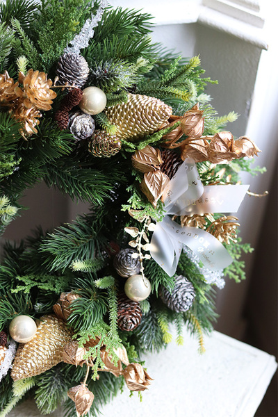 Jerusalem Gold, klasyczny złoty bożonarodzeniowy wianek