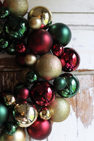 wianek bożonarodzeniowy Bombki Burgund & Gold