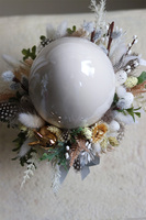 stroik z jajem Wielkanocna Pora, ozdoba z perłowym jajem