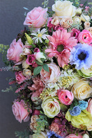 bogata wiązanka nagrobna, Serce Gefro, wym.60x58cm