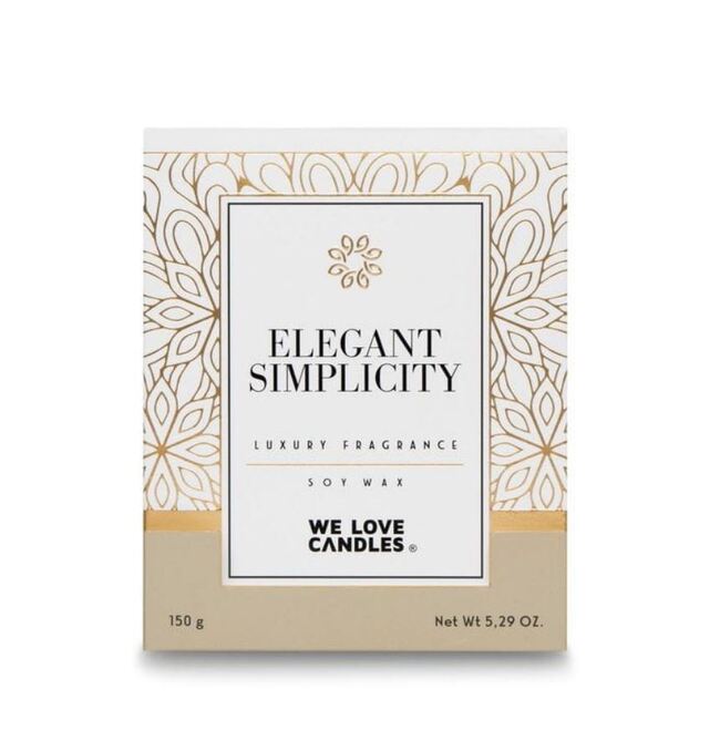 Elegant Simplicity, sojowa świeczka zapachowa, Gold Series, 150g