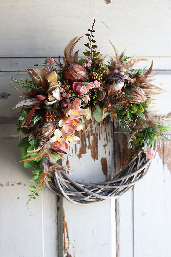 asymetryczny wianek wielkanocny, Refrato, śr.34cm 