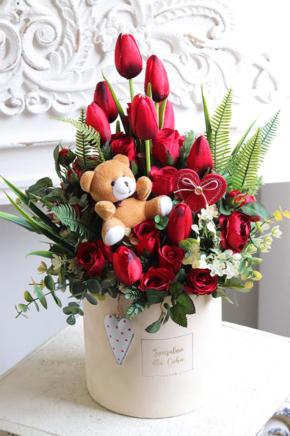 box kwiatowy Walentynkowy Dzień