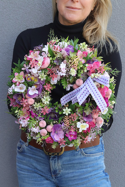 Checca, kolorowy wianek dekoracyjny