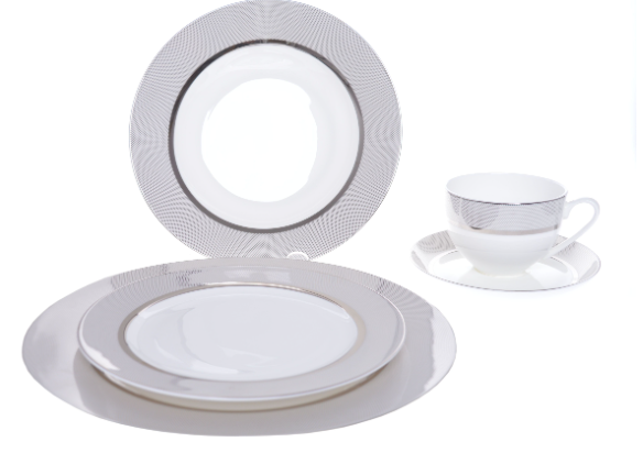  komplet obiadowy dla 6 osób, 30elementów, Silver Delia I