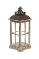 Andalouse Light, drewniany lampion / latarenka, wym. 65x23x23cm