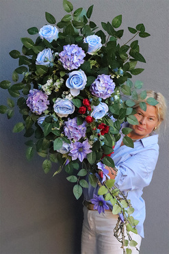 Ollenia dekoracja / wiązanka nagrobna, dł. 110cm 