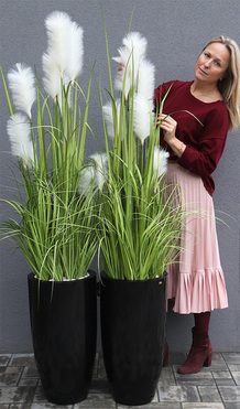 Jessica Molena Grande Fiberglass, sztuczna trawa w donicy, wys. 170cm