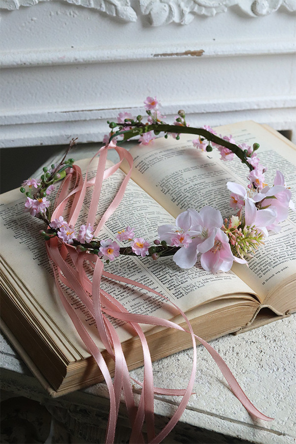 Dore Pink, komunijny wianek na głowę