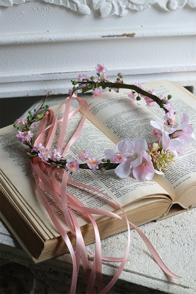 Dore Pink, komunijny wianek na głowę