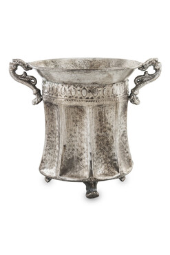 osłonka / donica Antyk Amfora srebrna, wys.27cm