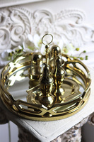 Lux Villa Gold Glamour, okrągła lustrzana taca