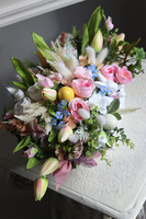 kompozycja wielkanocna / stroik Pastelowa