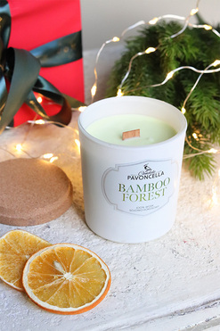 Bamboo Forest, sojowo-kokosowa świeca zapachowa w szkle, biała, 135g