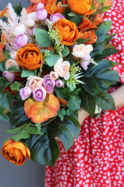 Orangia, bukiet nagrobny we wkładzie