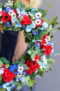 Barwy Mazowsza, wianek dekoracyjny na drzwi, śr.55cm