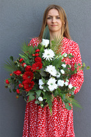 Polska, patriotyczny bukiet nagrobny we wkładzie