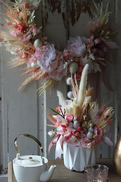 Morelia Easter, komplet dekoracji wielkanocnych, wianek + kompozycja