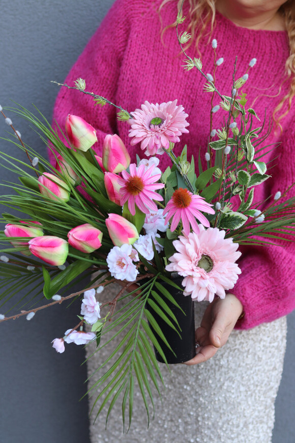 Różowy Ogród Volcan, komplet dekoracji nagrobnych