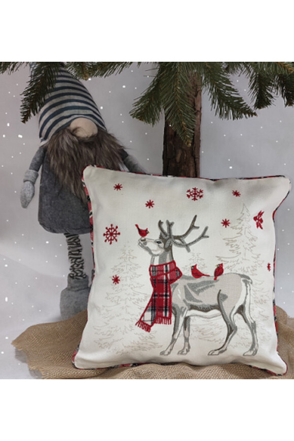 Christmas Mood, poszewka dekoracyjna świąteczna, Renifer