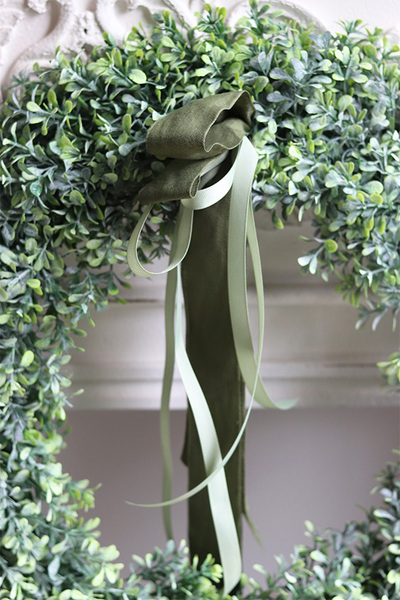 elegancki wysokiej jakości zielony wianek, Poczuj Wiosnę, śr.49cm