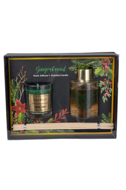 Gingerbread, świeca zapachowa w szkle + dyfuzor 60ml