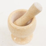Stone Mortaio beż, kamienny moździerz, wym.10.5x10.5x10.5cm