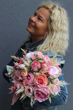 flowerbox Różowa Poświata, wys.35cm 