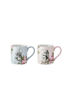 Alice in Wonderland, kubek porcelanowy kolorowy, kpl.2szt