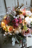 Beigenata 2 LED, flowerbox świąteczny z bawełną