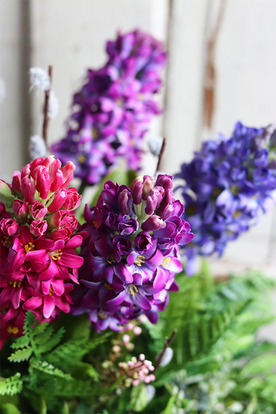 bogaty kosz z hiacyntami, Teressa Big 2, wys.48cm