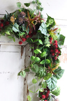 dekoracyjna narożna girlanda, Subtelle Suculentas, wym.91x62cm