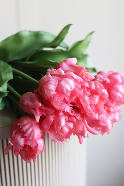 OD RĘKI Novelty Pink, bukiet gumowych tulipanów, 5szt. dł.32cm 