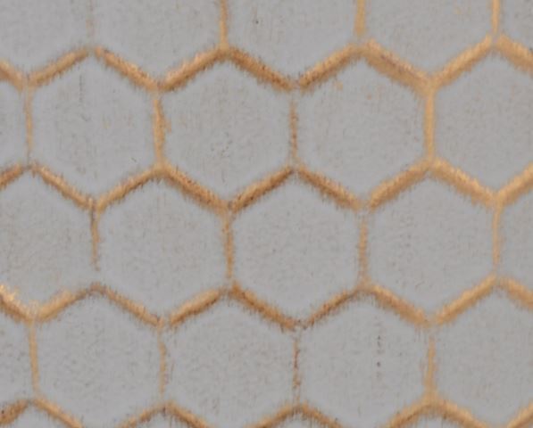 Edvige, komplet 2 szt. osłonek / kwietników na stelażu, beżowo-złote, wym.30x48/34.5x58cm