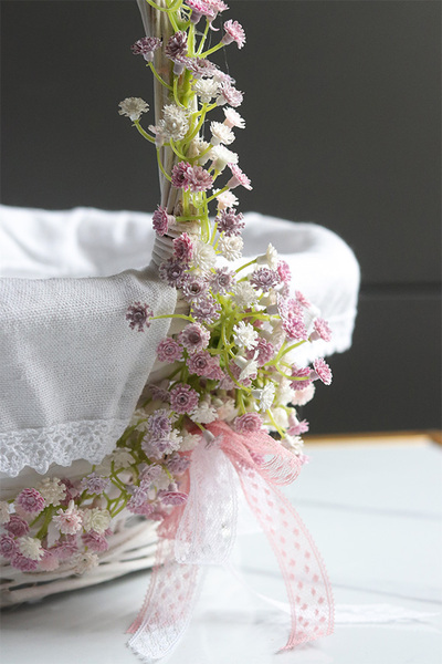 Kaszka Pastella, dekorowany koszyczek wielkanocny z serwetką