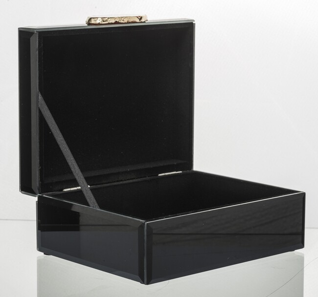 Agate Simple A, szklane puzderko / szkatułka na drobiazgi, wym.8x19x15cm 