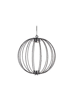 OD RĘKI Christmas Light, świąteczna wisząca kula LED, czarna, śr.28cm 