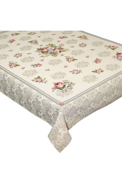 OD RĘKI Rose Palace Beige, obrus gobelinowy, 280x140cm