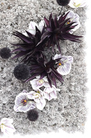 Black Dekor Hotels, czarna jednostronna rama kwiatowa