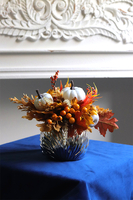 Jeżyk Autumn Glamour, jesienna kompozycja z dyniami