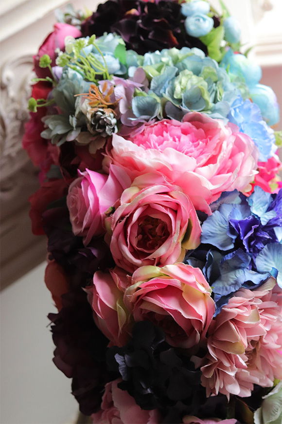 Caryca Lux, duży wianek dwustronny wianek kwiatowy